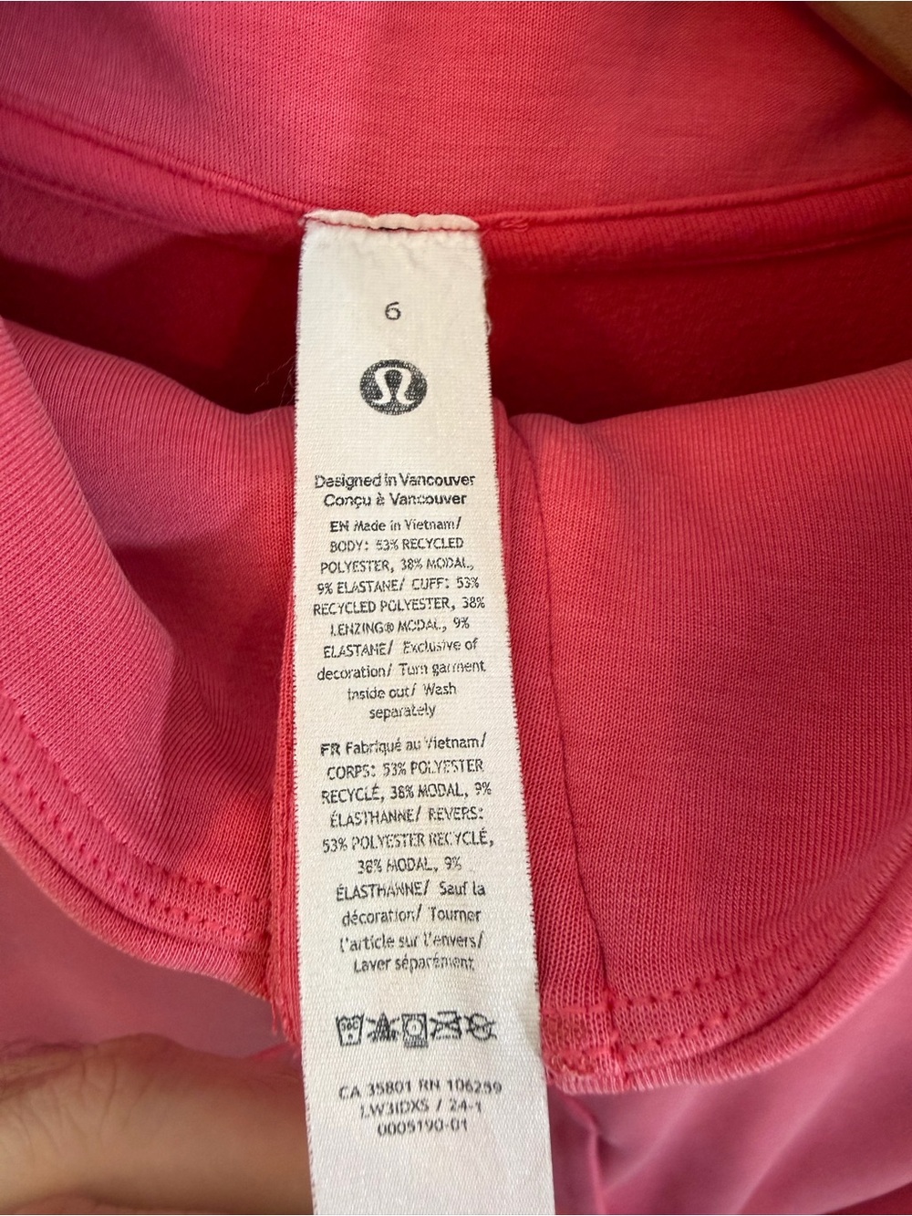 Lululemon Brushed Softstreme Half Zip in Glaze Pink | Size 6 - Picture 10 of 16